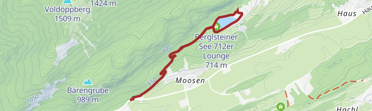 Route map: Berglsteiner See - Leichter Lernen Wanderweg
